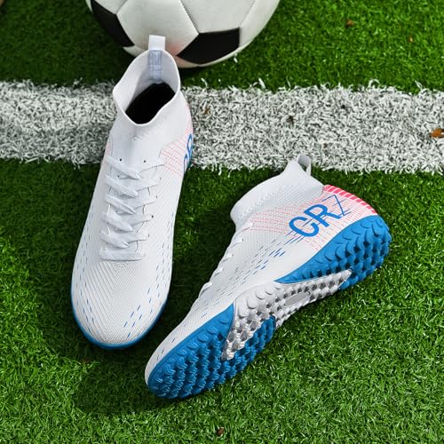 Image of Soccer Cleats for Mens Womens Indoor Turf Soccer Shoes Youth AG TF Training Football Boots Unisex