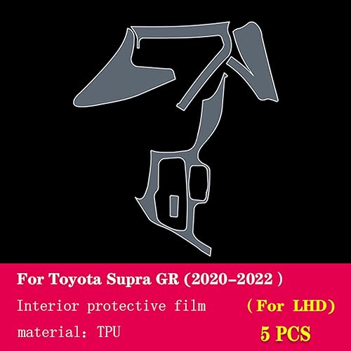 Miniatura 2 de LAVIYE Película de TPU protectora antiarañazos para el interior del automóvil, para Toyota Supra GR 2020-2023