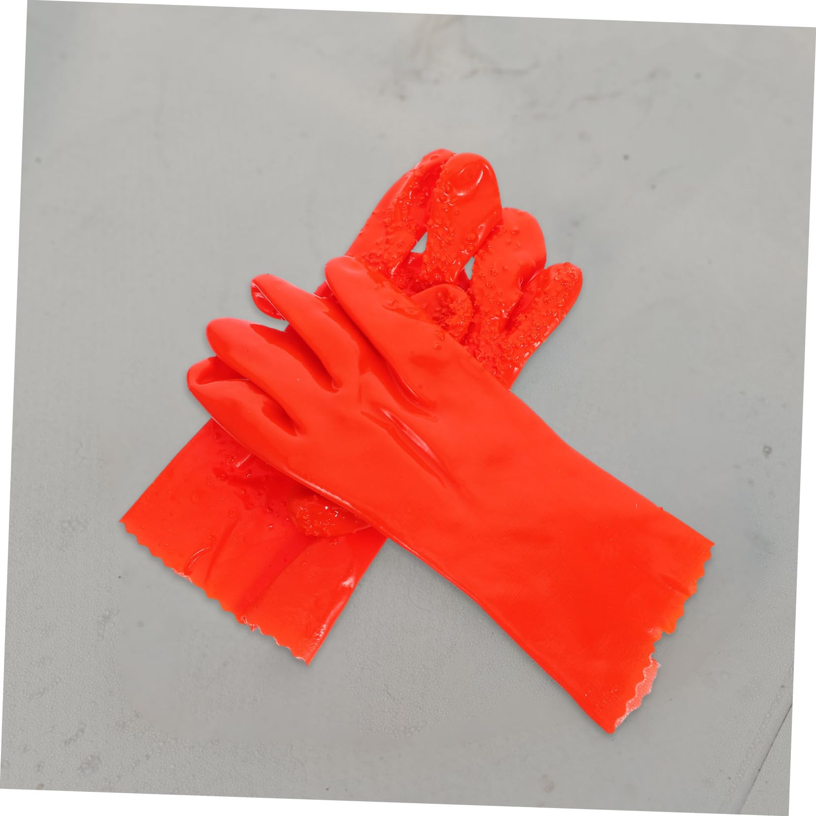 Lurrose 6paare Wasserdichte Winterarbeitshandschuhe Für Herren Strapazierfähige Arbeitshandschuhe Aus Dicker Pvc-konstruktion Wasserdichte Handschuhe Mit Rutschfestem Grip Für