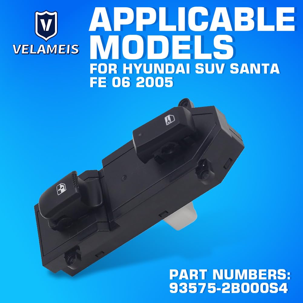 V VE LAMEIS 93575-2B000S4 Right Front Right Window Sub Switch Black Suitable for Hyundai SUV Santa Fe 06 2005