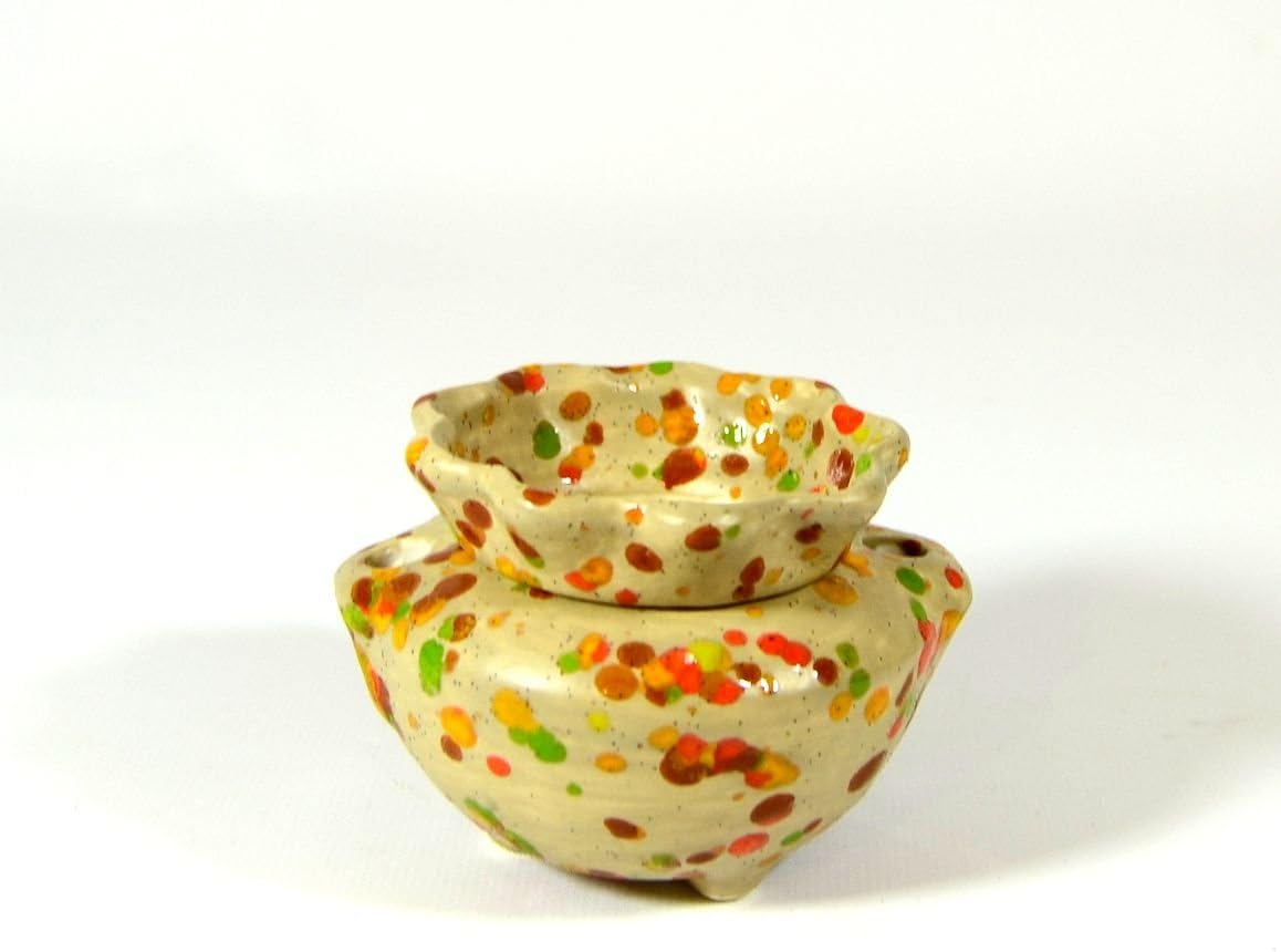 Miniature Tiny African Violet Pot Sand Petal Patio, Lawn