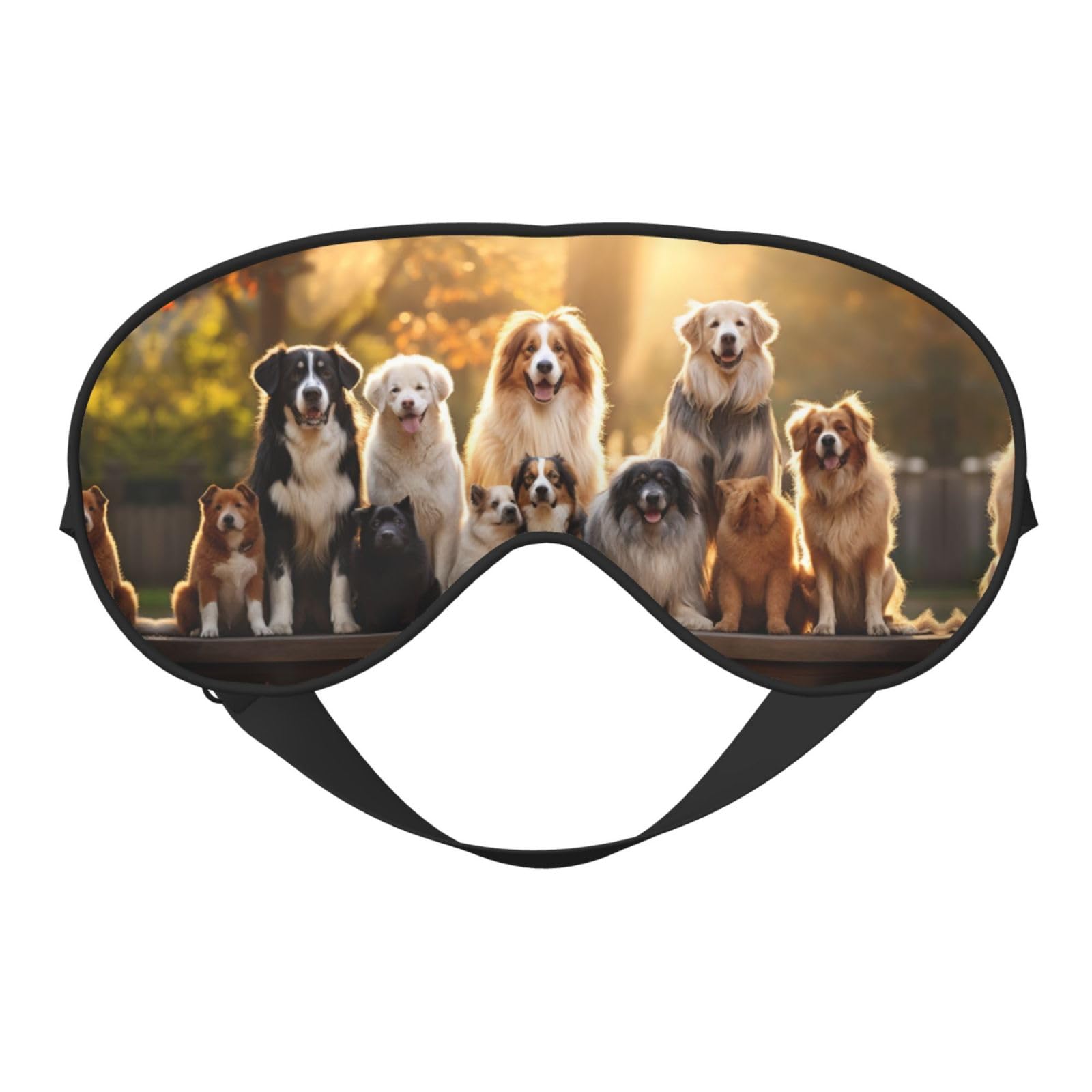 HDSKFNS Dog Breed Print Sleep Mask Silk-Like Eye Mask Sleeping Eye Mask For Women Men For Travel Sleep Relaxation