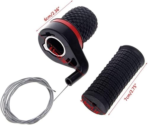 Miniatura 3 de Juego de 2 manijas de palanca de cambios para bicicleta, palanca de cambios de velocidad de bicicleta de montaña, conjunto de dispositivos de