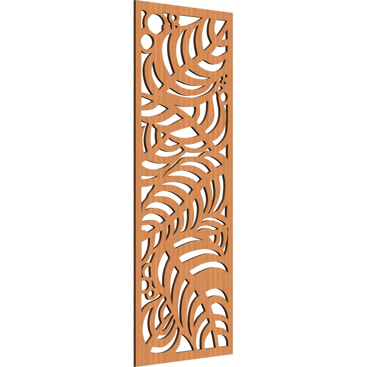 23 3/8"W x 59 3/8"H x 3/8"T Mills Decorative Fretwork Wood Wall Panels, Cherry