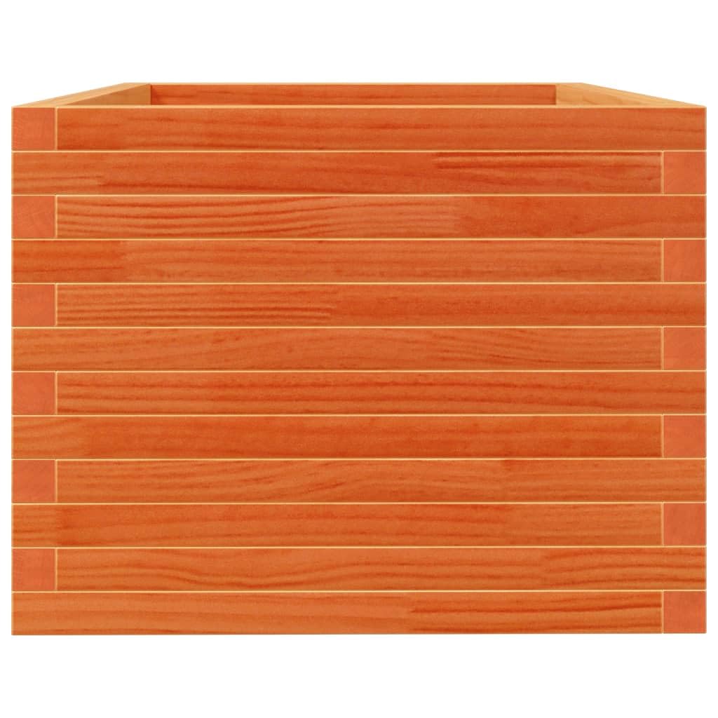 Pflanzkübel Wachsbraun aus massivem Kiefernholz 90x60x45,5 cm mit offener Entwässerung, vielseitiger Pflanzkasten für Garten, Balkon, Terrasse, Indoor und Outdoor Pflanzenpflege