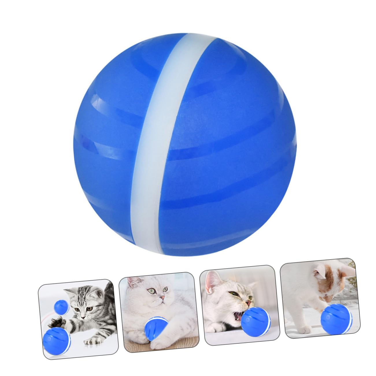 Kisangel 3piezas Juguete Interactivo Automático para Gatos Bola De Luz Led USB Recargable Juguete De Movimiento para Mascotas Diversión Sin Fin Casa