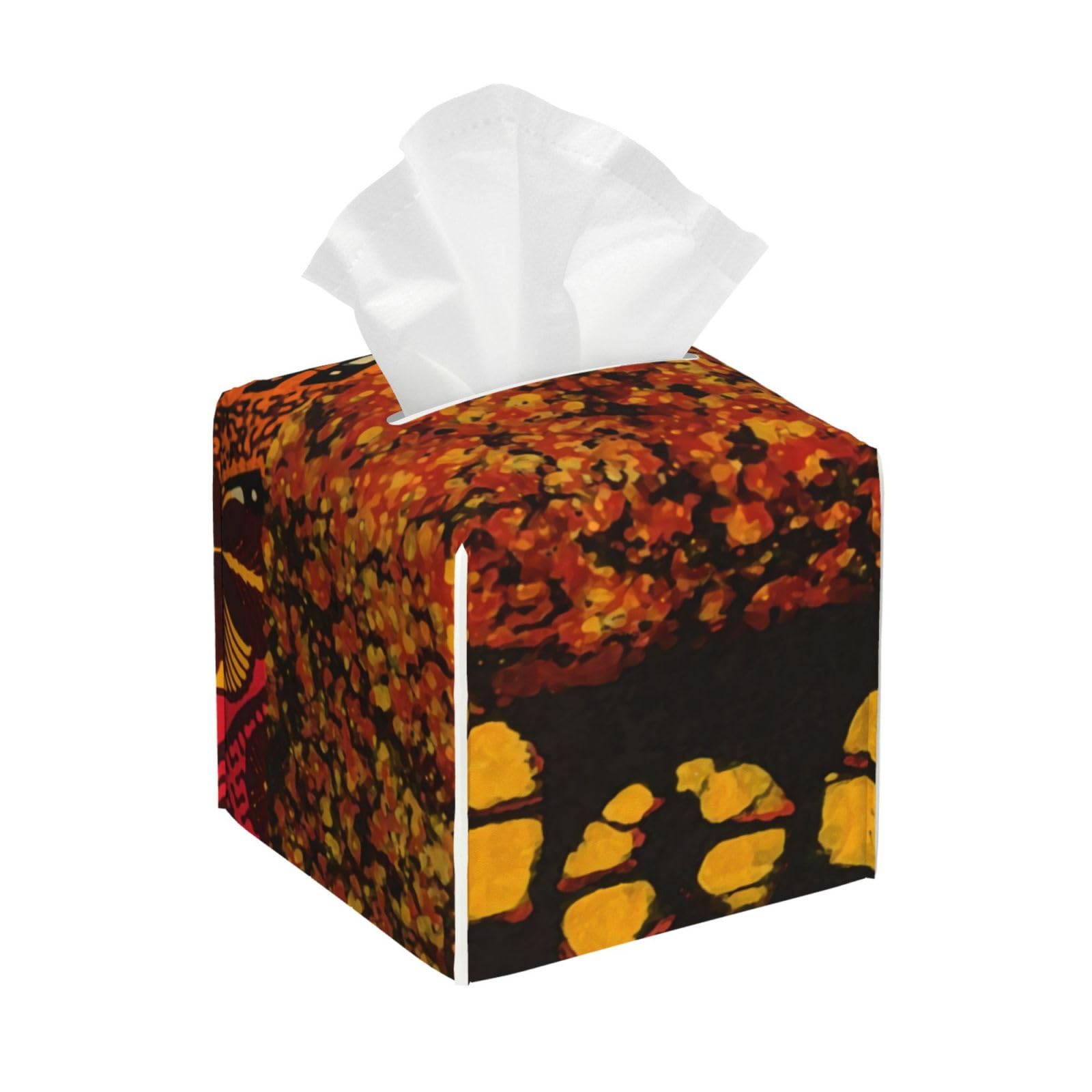 Mixed African Graphic Print Tissue Box Cover, Fashionable Decorative Storage Box, Suitable for Most Places