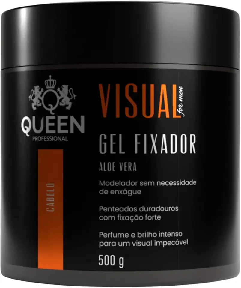 Gel Capilar Masculino Alta Performance 500g – Styling Capilar com Acabamento Brilhante para Todos os Tipos de Cabelo