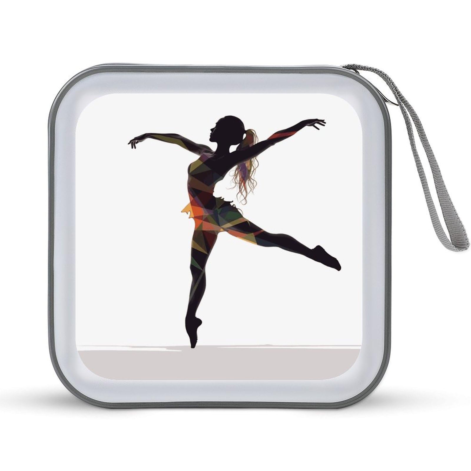 VstaDank A Dancer CD Case with Hand Strap Lightweight DVD Wallet Holder 40 Capacity CD/DVD Case Wallet Protective CD Wallet CD/DVD Portable Storage Binder for Car Home Office