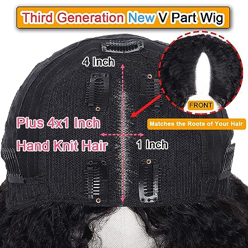 U Part Wig Human Hair Straight Upgrade U Part Glueless Wig for Black Women Natural Scalp Quick Style Everyday Hairstyle Vacation Ready Party Occasion 150% Density 20 Inch - Image 3