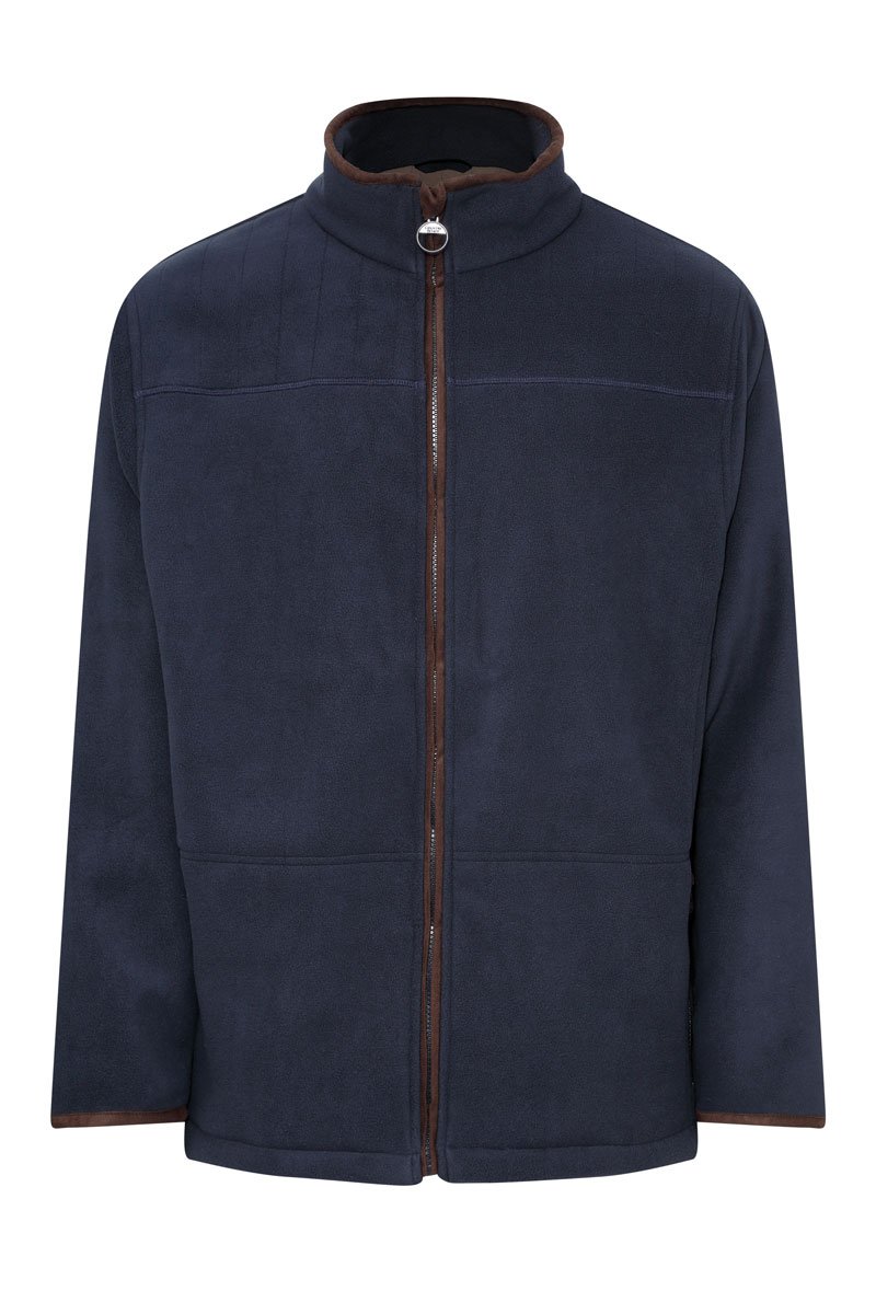 Champion Mens Berwick Fleece Jacket With Faux Suede Trim Navy Blue M