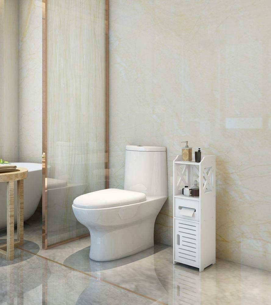Modern Bathroom Over The Toilet Space Saver Cabinet Organizer Storage White