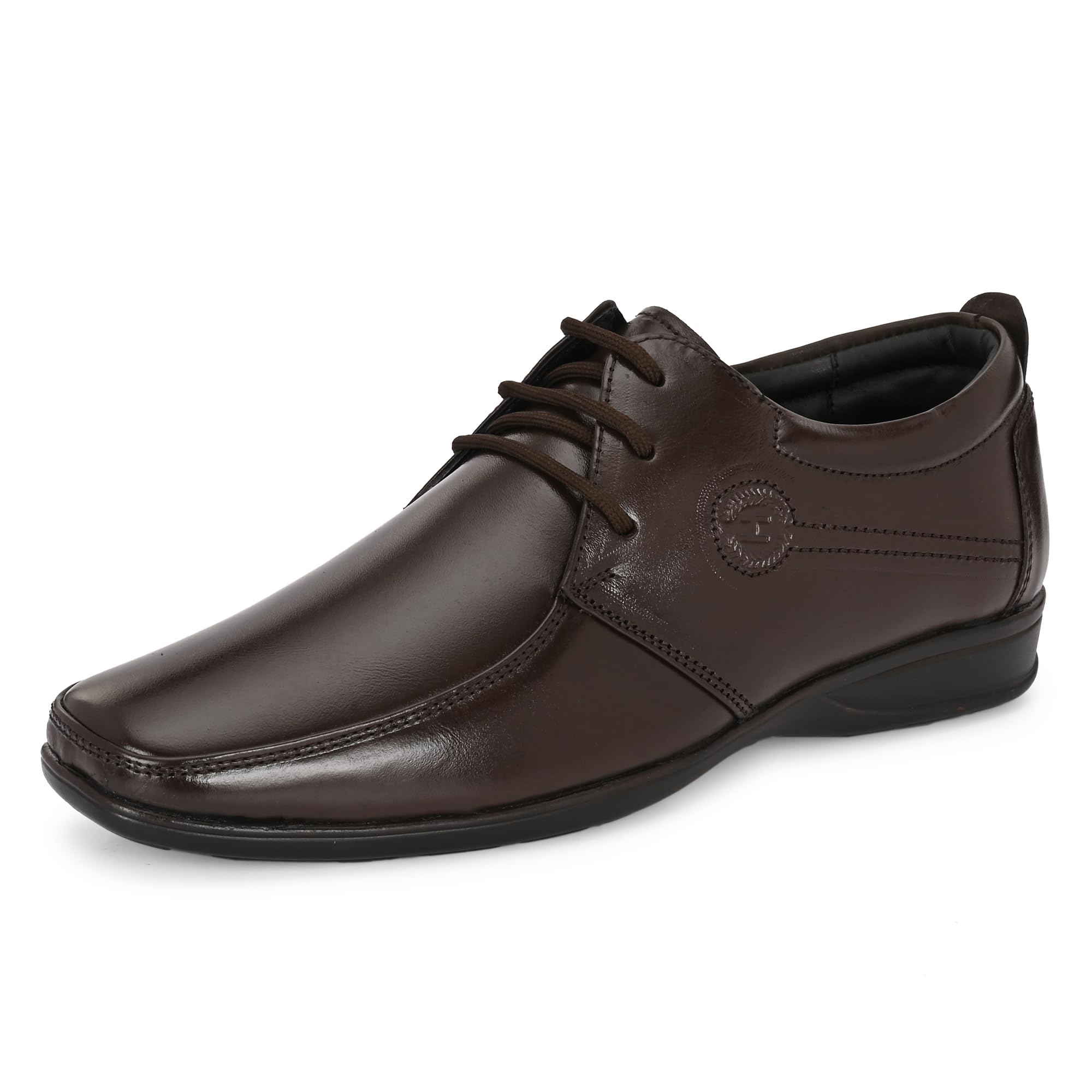 blue leather by centrino mens 4081 Blue Leather Men's Formal Shoes | Genuine Leather Upper with Cushioned Footbed | Sleek & Stylish Design for Office & Formal Wear Lace-up design | Durable Anti-Skid Sole-picture-27