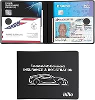 Vista 1 de Blilo Soporte para tarjeta de seguro de registro de automóvil, guantera de vehículo, organizador de tarjetas, tarjeta, licencia de conducir