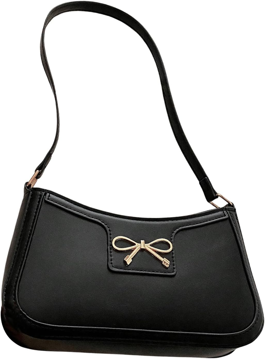 SweatyRocks Women's Bow Top Handle Clutch Purses PU Leather Underarm Shoulder Bags