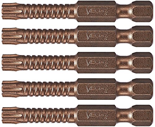 VEGA T25 TORX Impact Driver Bits. Impactech Professional Grade Impact Ready T-25 TORX 2" Bits. (Pack of 5) P150T25A-5 by Vega - Used condition - US$7.08