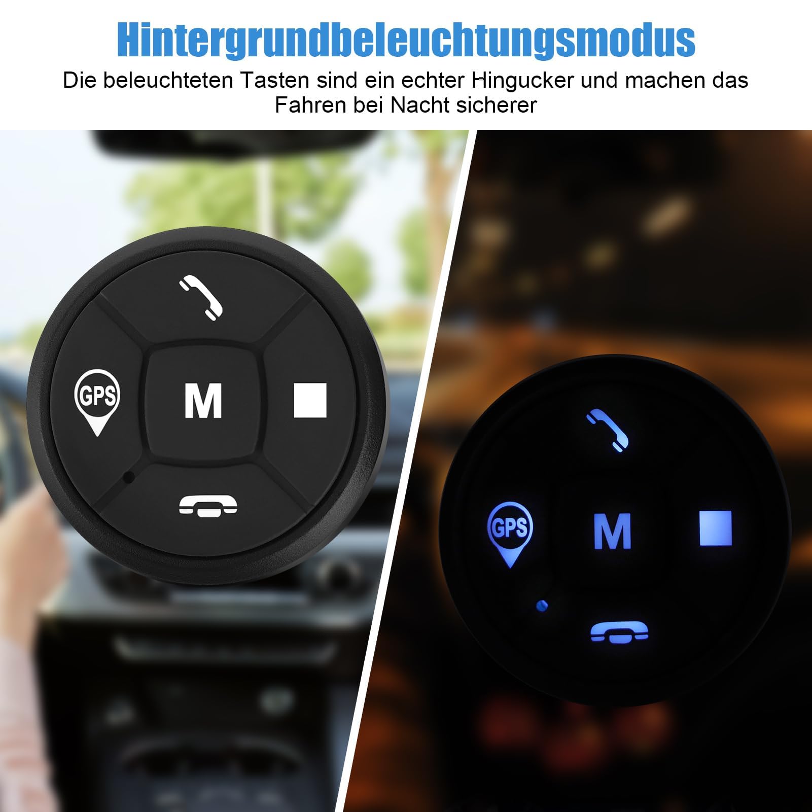 Télécommande au Volant de Voiture, Bouton Média Portable pour GPS DVD, Commande sans Fil, Contrôleur de Volume GPS
