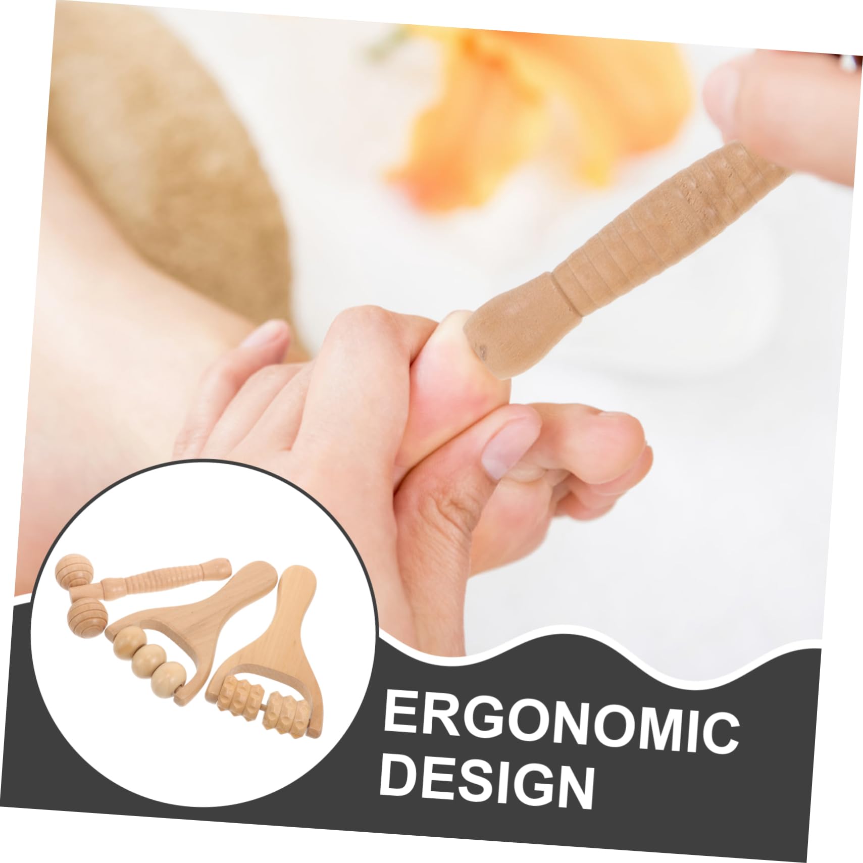 FRCOLOR 5 Sätze Massageroller Nackenmassage Körpermassagegerät Schultermassagegerät Muskelmassagerollen Praktisches Fußmassagegerät Haushalts Akupunktmassagegerät 3 Stücke * 5