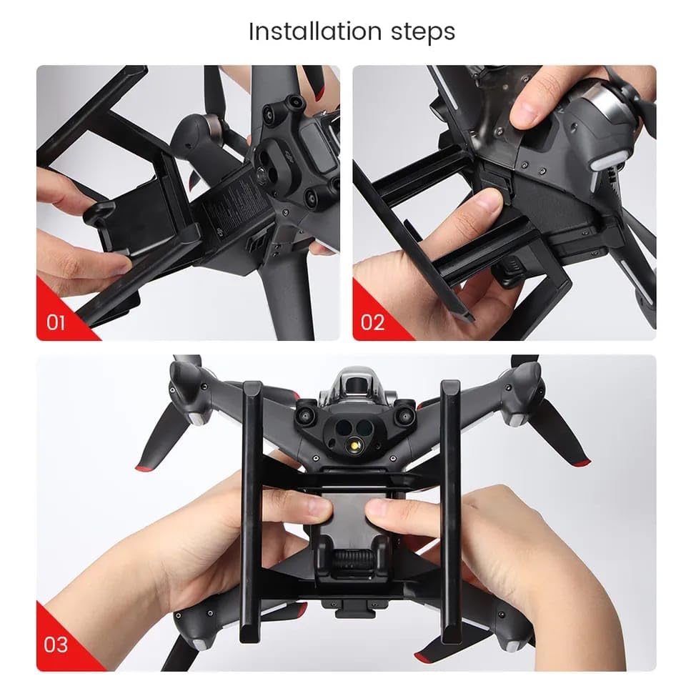 GetZget® Height Extender For Dji FPV Landing Gear Legs Safety Height extension Accessories 3