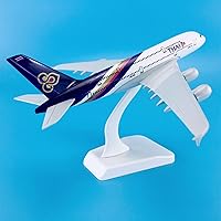 Vista 5 de Copy Airplane Model 1400 18.7cm Airplane ABS and Alloy Aircrafts Airbus A380 for Thai Static Die Casting Plane Model Collection