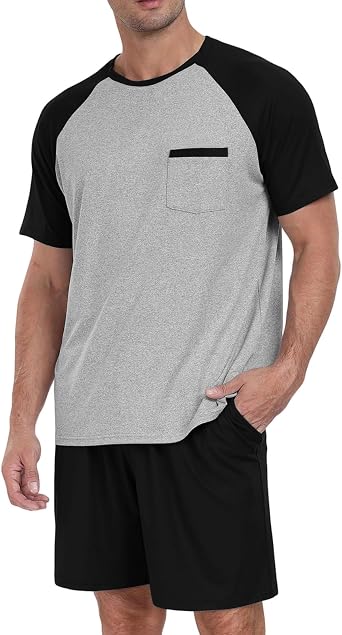 Mens 2 Pieces Outfits Casual Tshirts and Shorts Set Summer Short Sleeve Tracksuits Oversized Summer Jogger Tracksuit