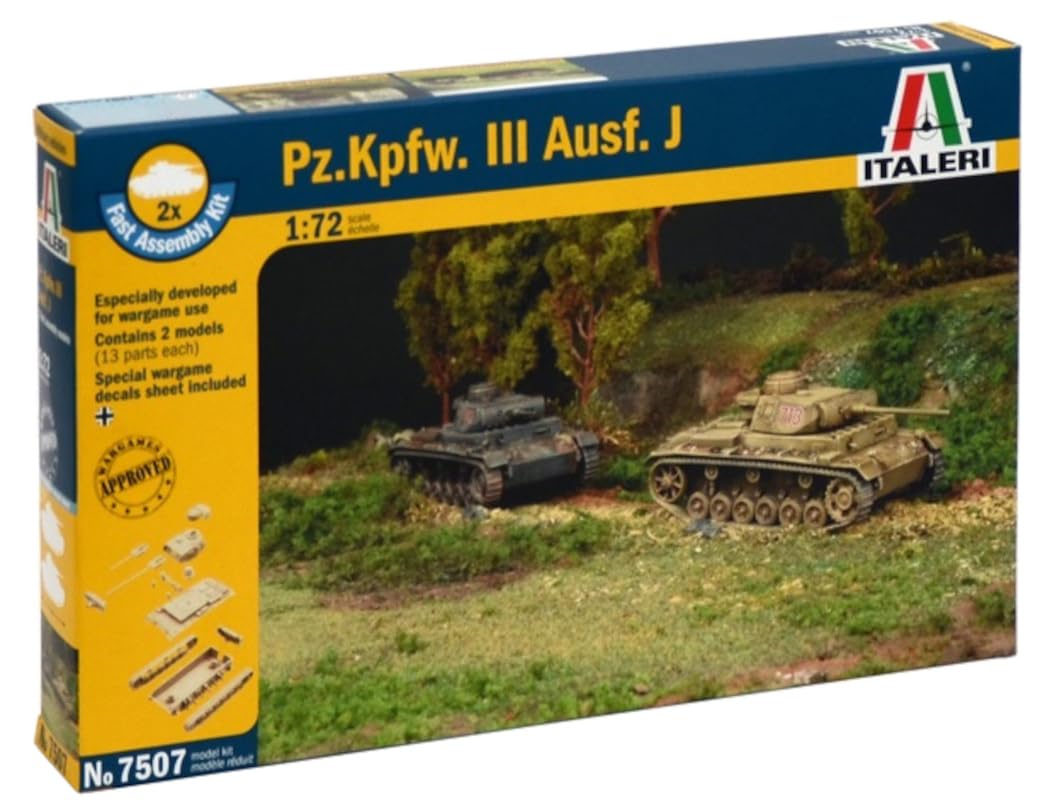 戦車プラモデル　3点セット Amazon | プラッツ イタレリ 1/72 WW2 ドイツ III号戦車J型 2輌セット
