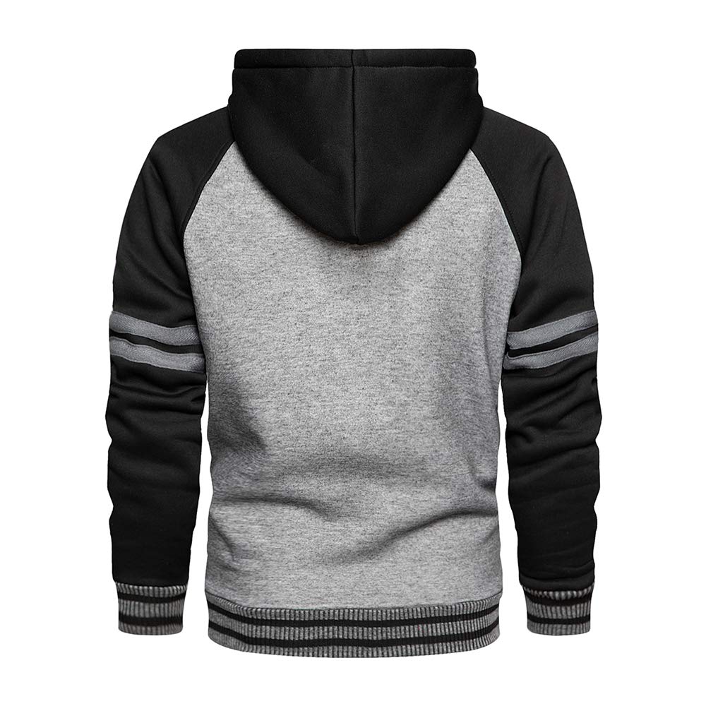 Aotorr Felpa con cappuccio da uomo, a maniche lunghe, con felpa sportiva Silm Fit Casual Aotonne Inverno