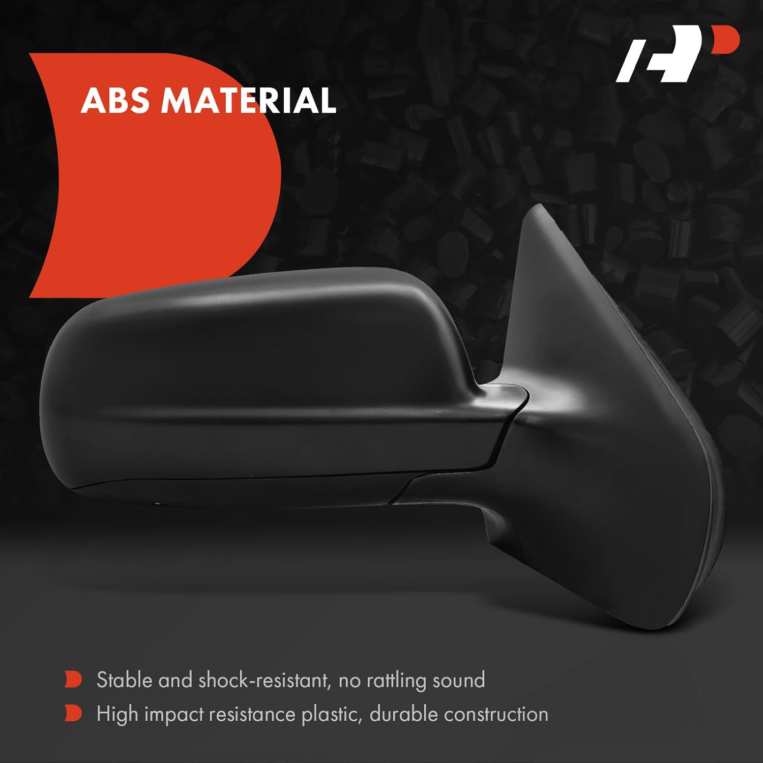 A-Premium Passenger Side Power Door Mirror - Compatible with Volkswagen Jetta 1999-2007, Golf 1999-2006 - Heated Manual Folding Black Outside Rear View Mirror - Replace# 1J1857508K01C