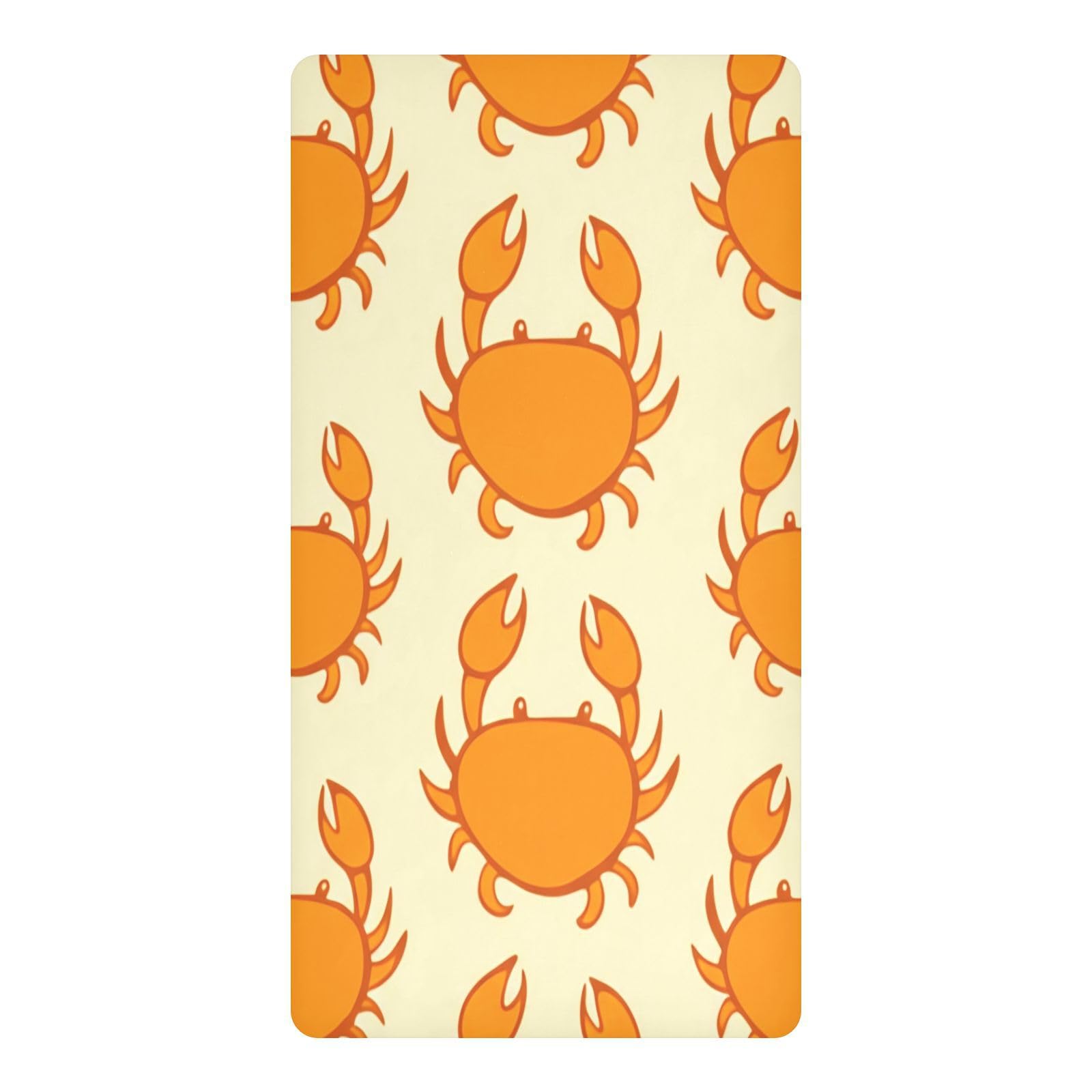 JiangGgen Cartoon Crab Baby Crib Sheet Soft Breathable Playard Sheet-S