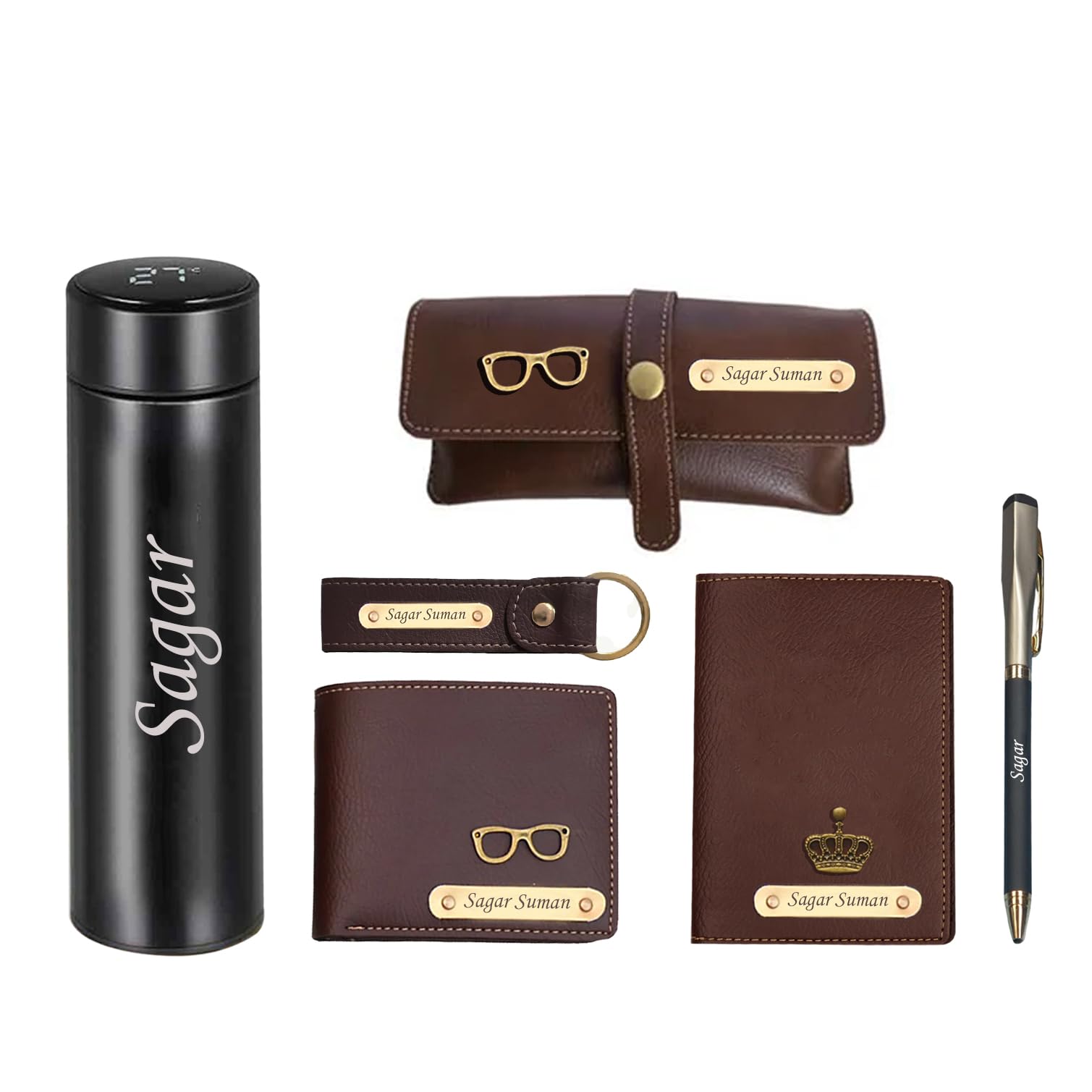 Flamingo Creativity Temperature Water Bottle, Personalized Passport Cover, Custom Keychains, Eyewear Case, Chocolate Heart Shape, Pen & Wallet Combo-image-43