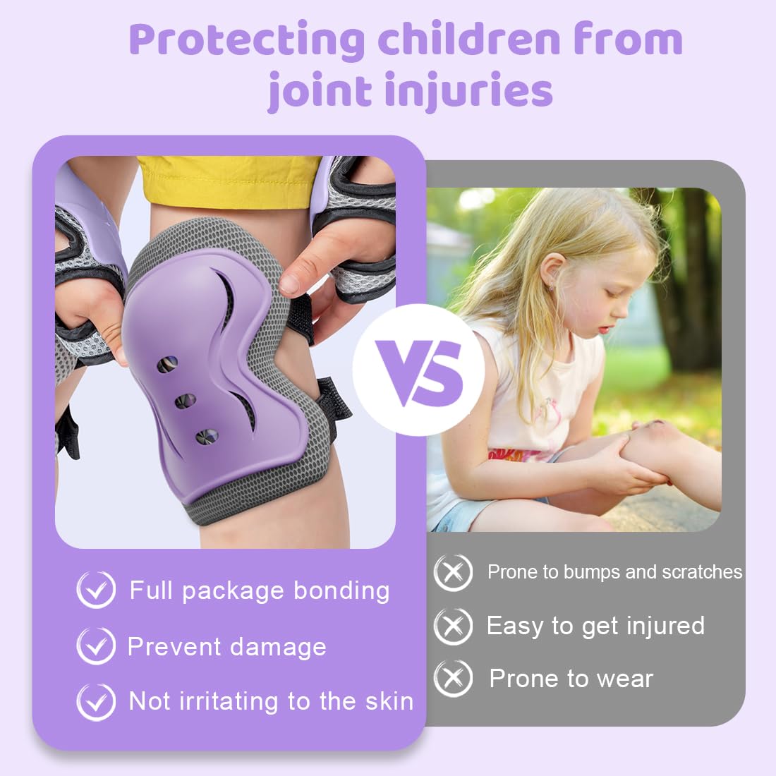 PHYNDR Kit de protección para niños, 6 en 1 Ginocchiere, Basura, Tutor Pulso Proteczioni Set, Equipo de protección regulable para skateboard, scooter y rollerblade — view 4