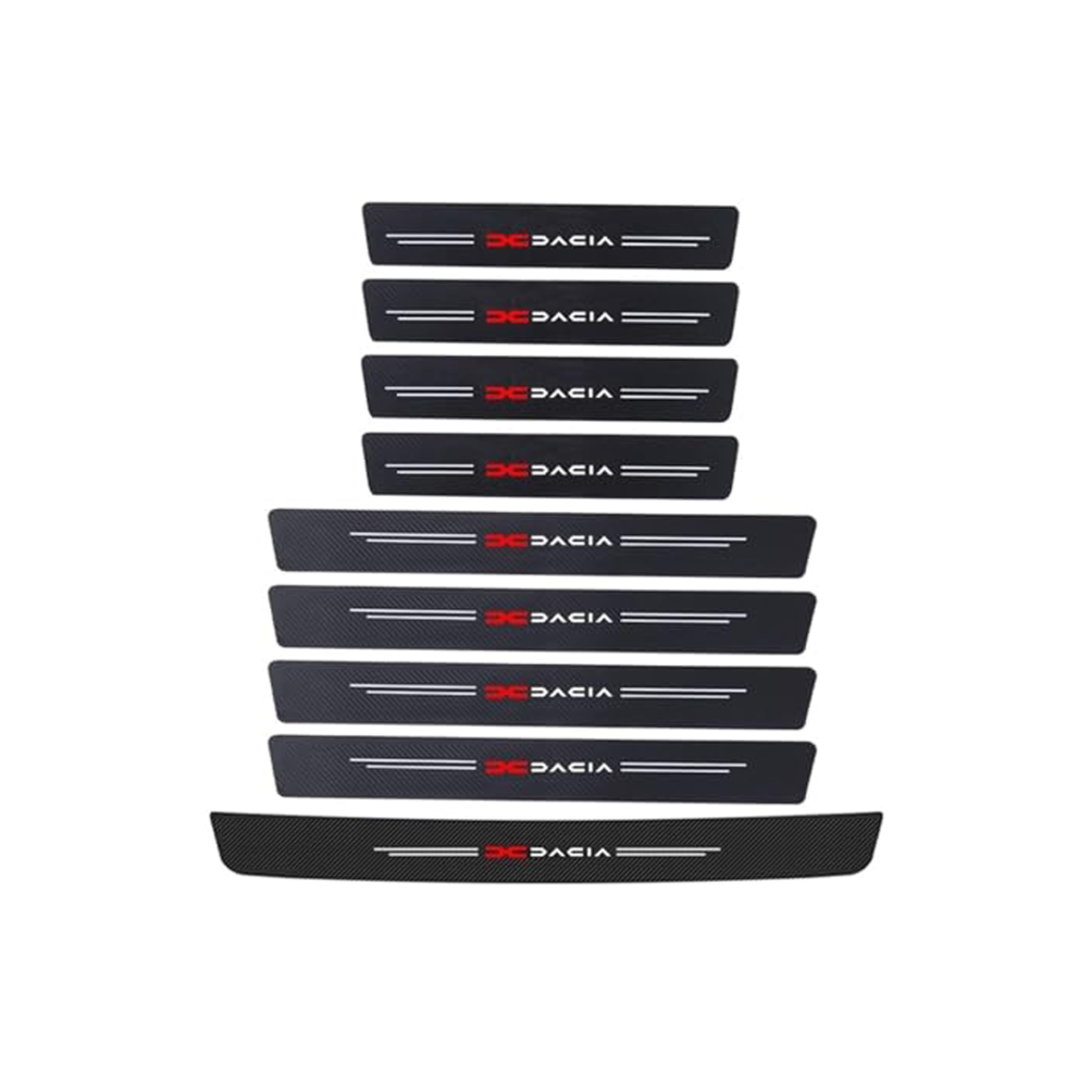 9Pcs Car Door Sill Protector Strips for Dacia Renault Duster 2018-2021, Car Sill Protectors Sticker Threshold Protective Film Kick Plate Cover Sticker