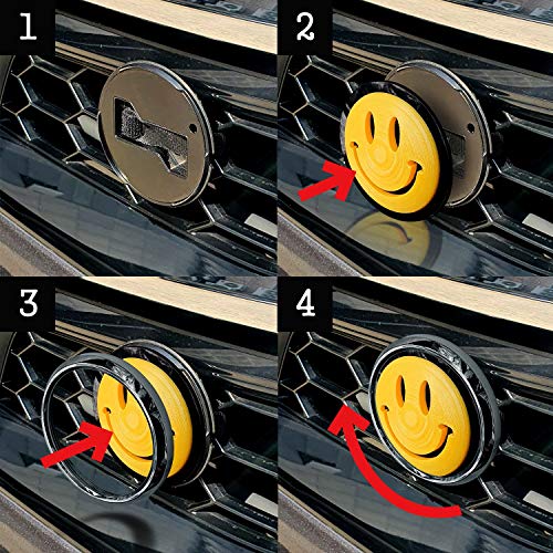 Image of 3D OM Badge, Ghost, 3-inch Grill Badge, Mini Cooper, Realistic Stylish Detail Love 3D Printing Plastic (PLA) on Acrylic Plate - Works with The Grill Badge Holder (not Included), BG1-W1