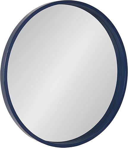 Miniatura 17 de Kate and Laurel Travis - Espejo de pared redondo de madera, 21.6 pulgadas de diámetro, plateado, acento de decoración de pared elegante y glamoroso