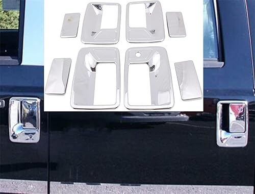 Miniatura 5 de AUCERAMIC Tapas cromadas para manijas de puerta, compatibles con Ford F250 F350 F450 F550 Super Duty 2000-2005 para Ford Excursion 4 puertas sin