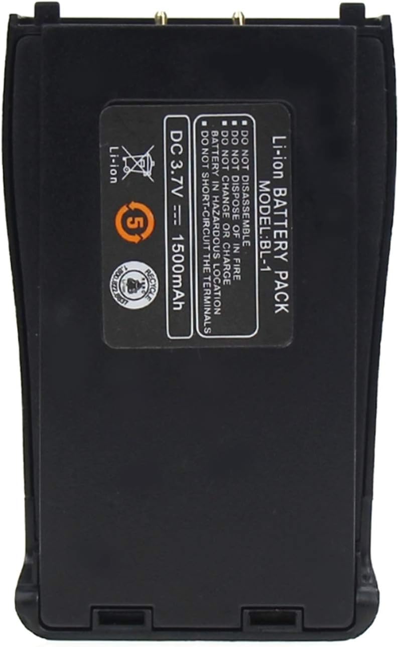 5 Pack BF-888S 3.7V 1500mah Li-ion Spare Battery for BF888S Two Way Radio Battery