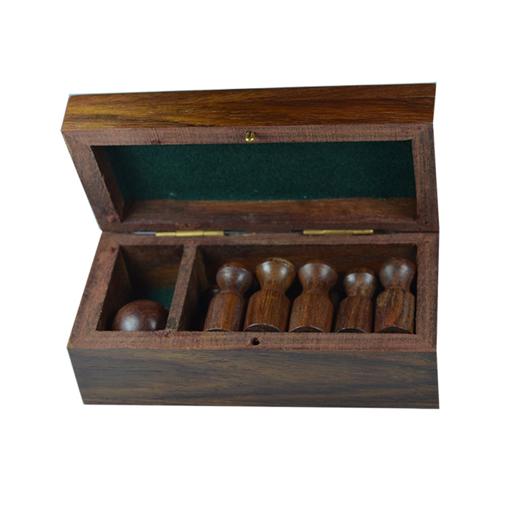 Royal Kurta Craftuno Handcrafted Wooden Bowling Set