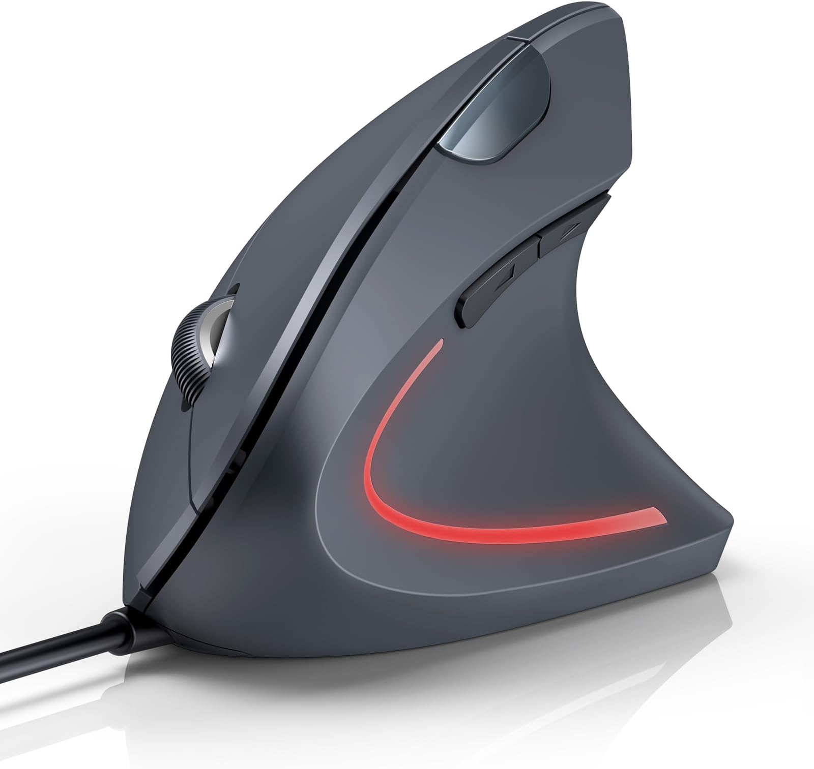 Mouse Verticale Ergonomico USB Con 5 Pulsanti - 800/1200/1600 DPI Per PC E Mac - Foto 5