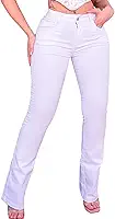 Calça Jeans Flare Feminina Cintura Alta Elastano