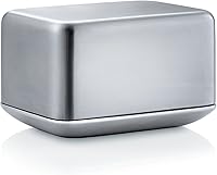 Vista 1 de Blomus Mantequillera básica de acero inoxidable, pequeña