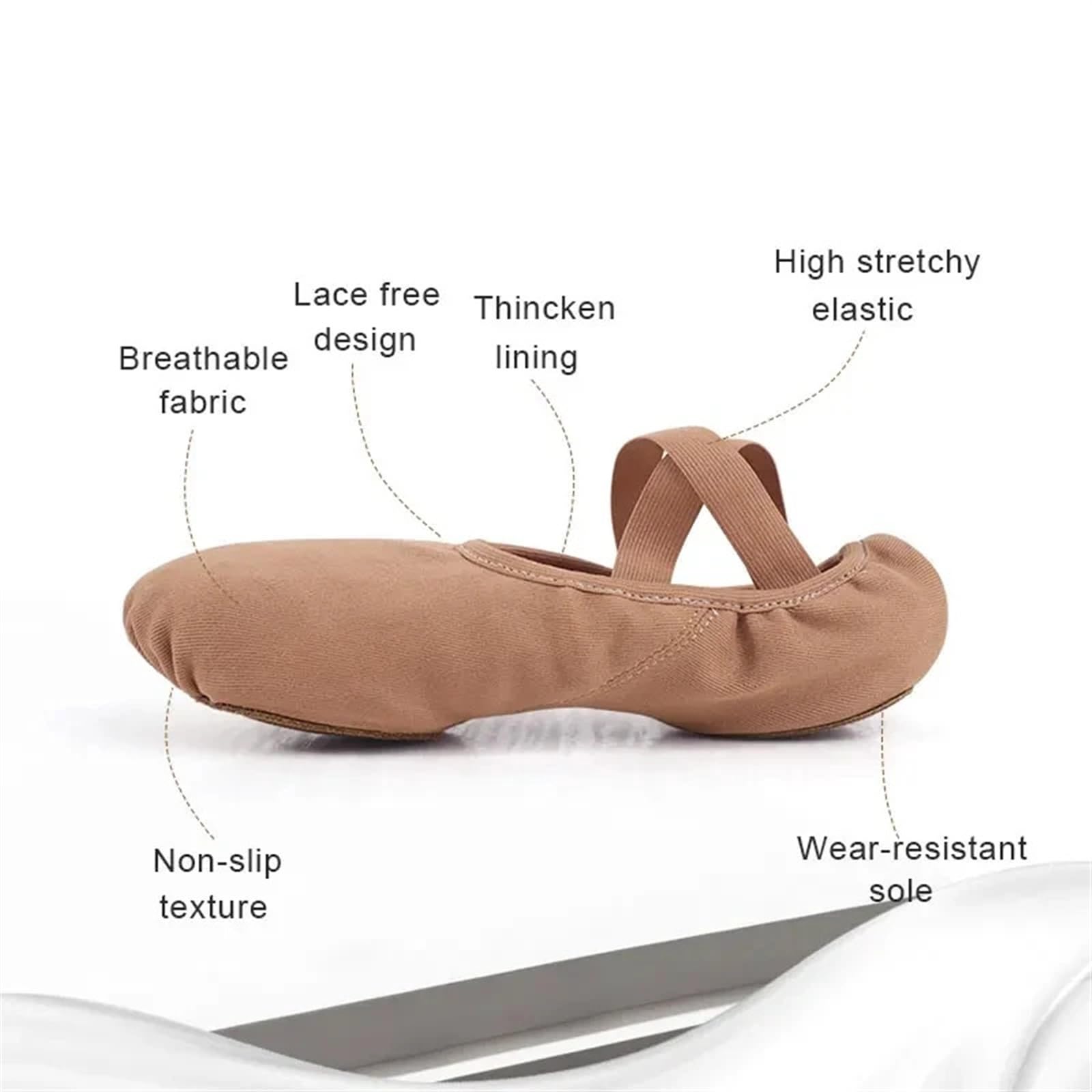 Zapatillas de ballet Zapatillas de Ballet for niñas y mujeres, suela suave elástica, zapatillas de lona profesionales, zapatillas de Ballet, zapatillas de Ballet de lona elástica, zapatos de suela sua
