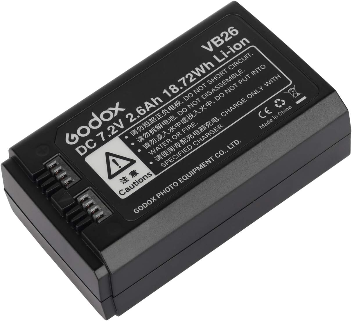 FOMITO GODOX VB26A DC 7.2V 2600mAh Lithium Battery Power Pack for Godox V1C/V1N/V1S/V1O/V1F V860IIIC/V860IIIN/V860IIIS/V860IIIO/V860IIIF AD100PRO Flash