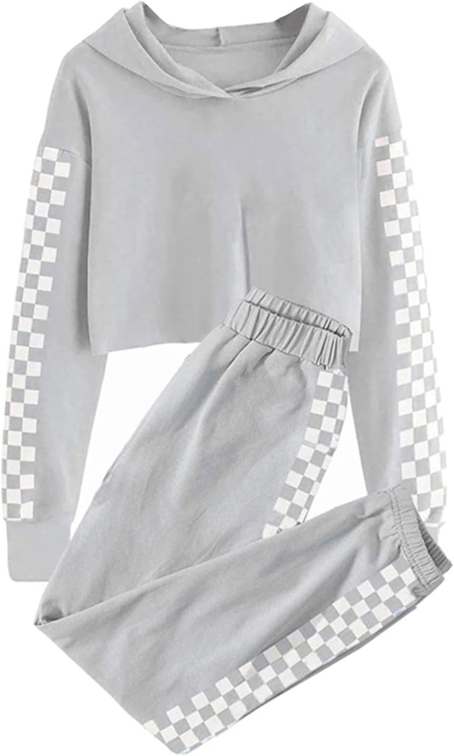 Hularka Kids Girls Sweatsuit Tracksuit Long Sleeve Hoodie Crop Tops Hoodies Sweatshirts and Sweatpants Jogger Set