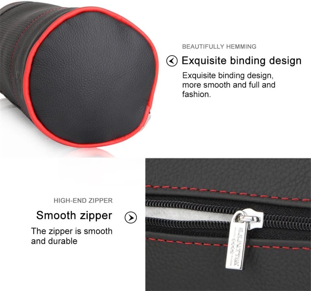 1 Piece Car Pillow Memory Foam Soft Car Headrest Car Neck Pillow Neck Support PU Leather Interior Accessories(D)