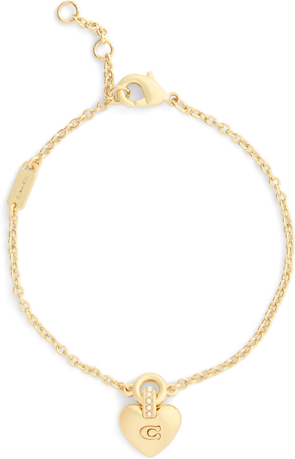 COACH Jewelry Women's Signature Puffy Heart Charm Bracelet - Image 2