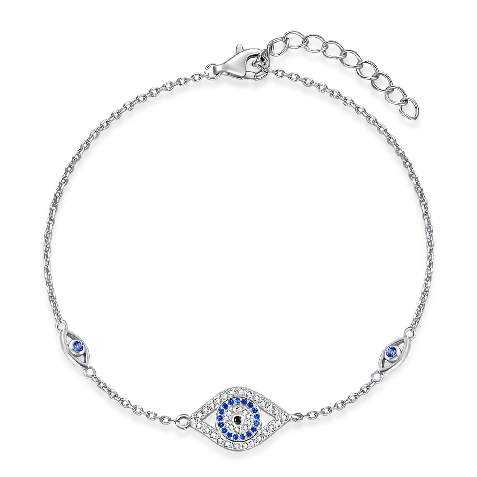 AENEAS Valentines Day Gifts for Women Evil Eye Bracelet for Women Sterling Silver Evil Eye Adjustable BraceletOjo Turco Jewelry Anniversary Christmas