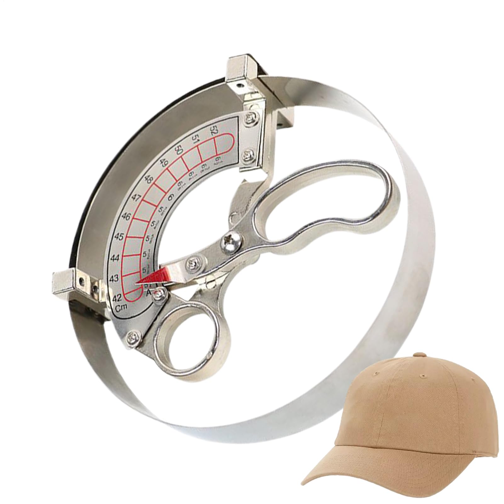 Misuratore taglia cappelli Strumento di misura ergonomico leggero portatile | Misuratore di precisione per copricapo per Cucito, Quilting e Lavoro a Maglia Manuale