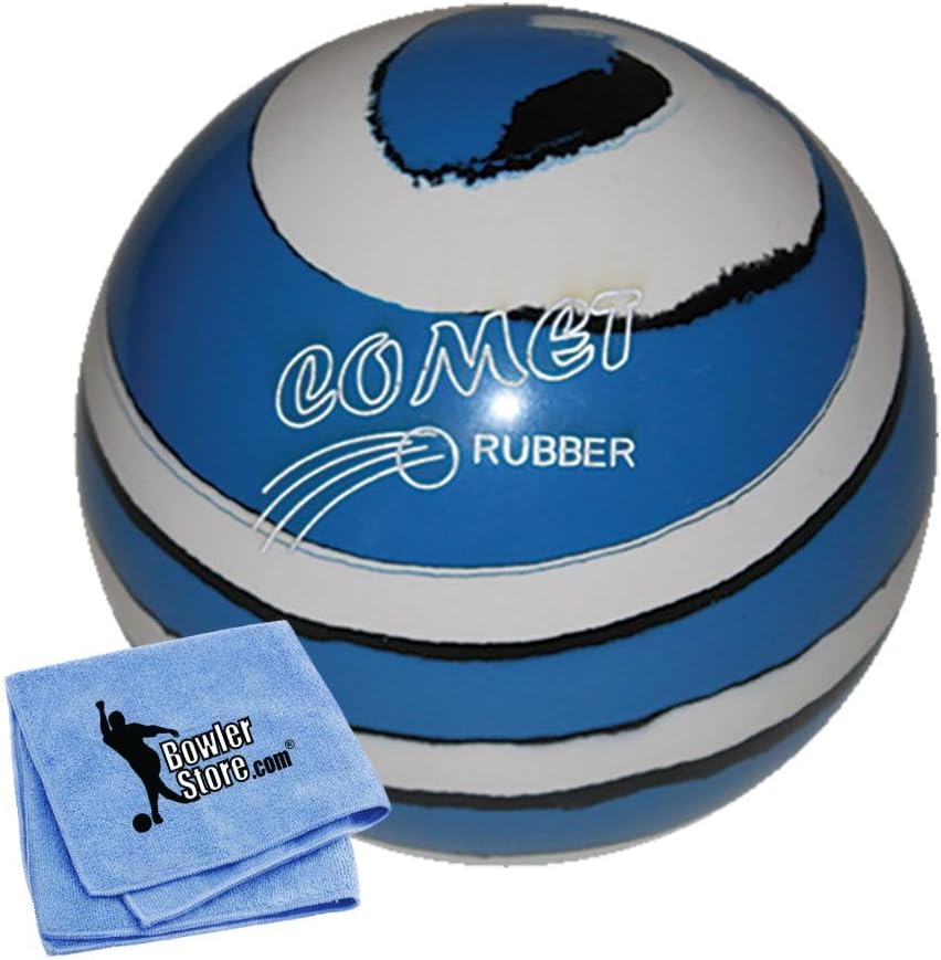 Bowlerstore Products EPCO Candlepin Bowling Ball- Comet Rubber - Royal with White & Black (4 1/2 inch- 2lbs.7oz.) 1 Ball