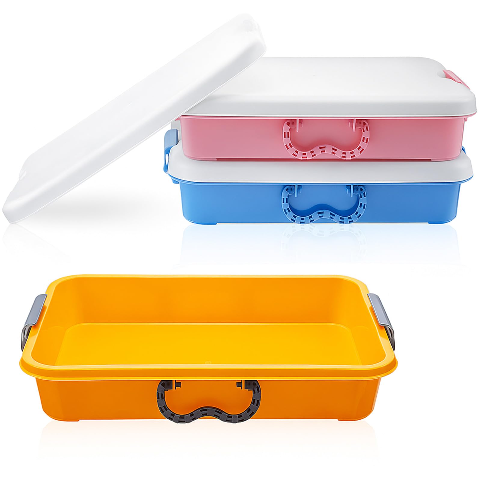 Amazon.com: Suzile 3 Pcs Portable Sensory Bin Sand Tray with Lid
