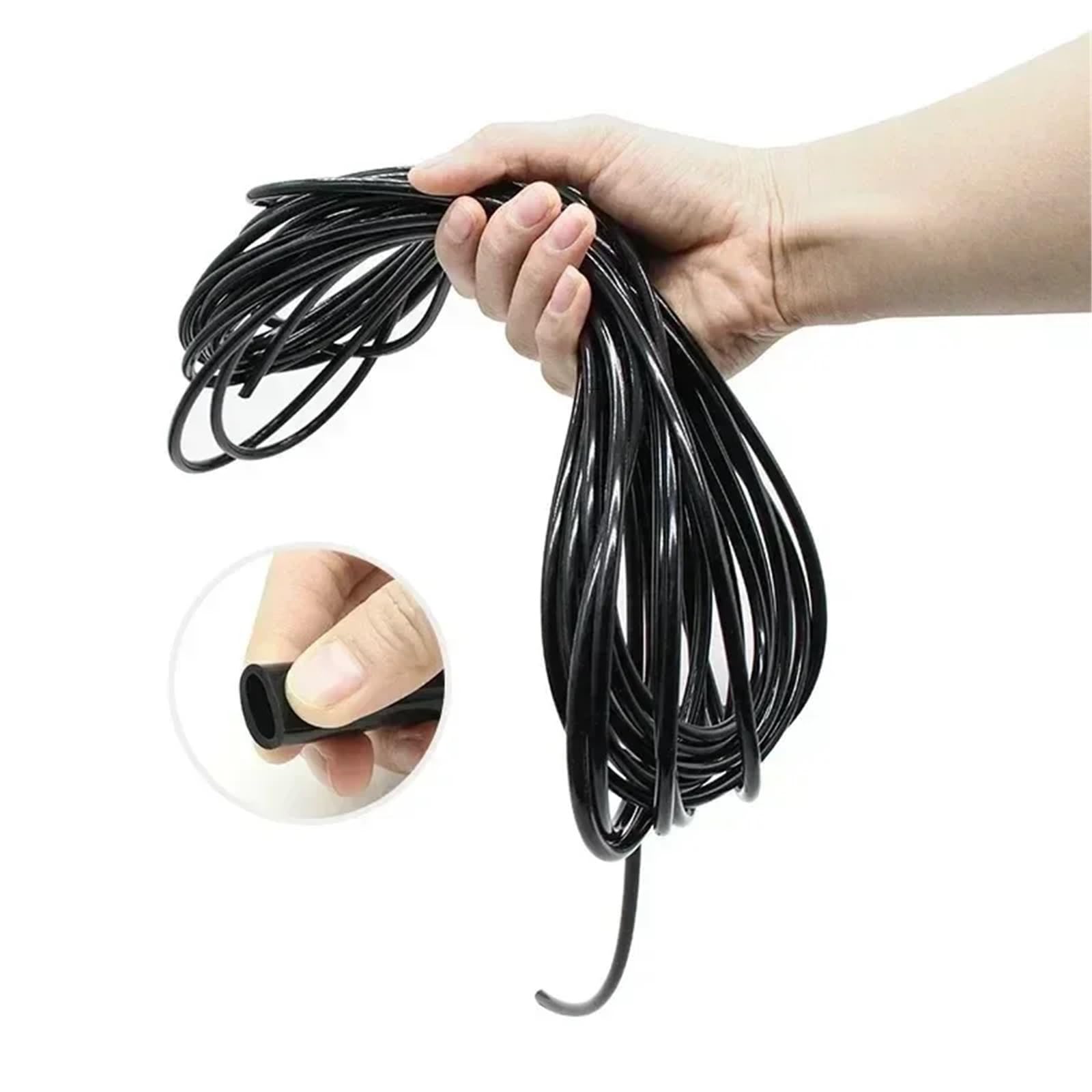 Tubos Para Estanque Tubo de silicona de 1~10m, tubo de riego de aire Flexible negro for acuario, manguera de jardín, mangueras for bomba de estanque y pecera(10 meters,ID 3.0mm x OD 4mm)
